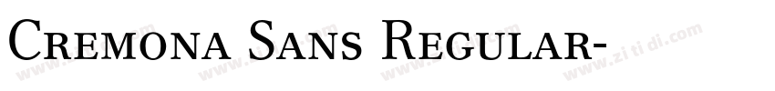 Cremona Sans Regular字体转换